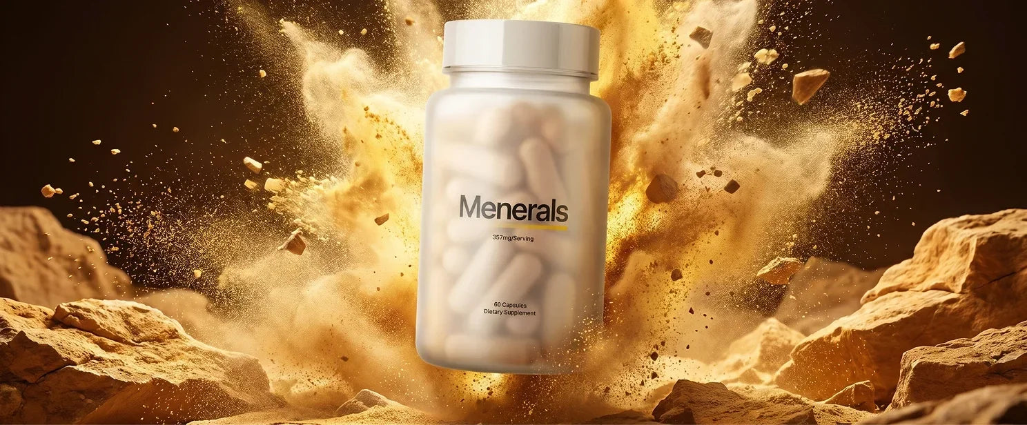 A bottle of Menerals bursting out of Wyoming rock