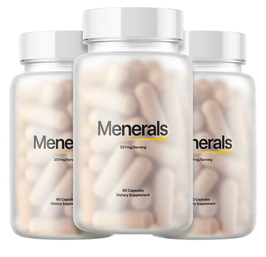 Menerals mineral supplement bottles, 90 day supply