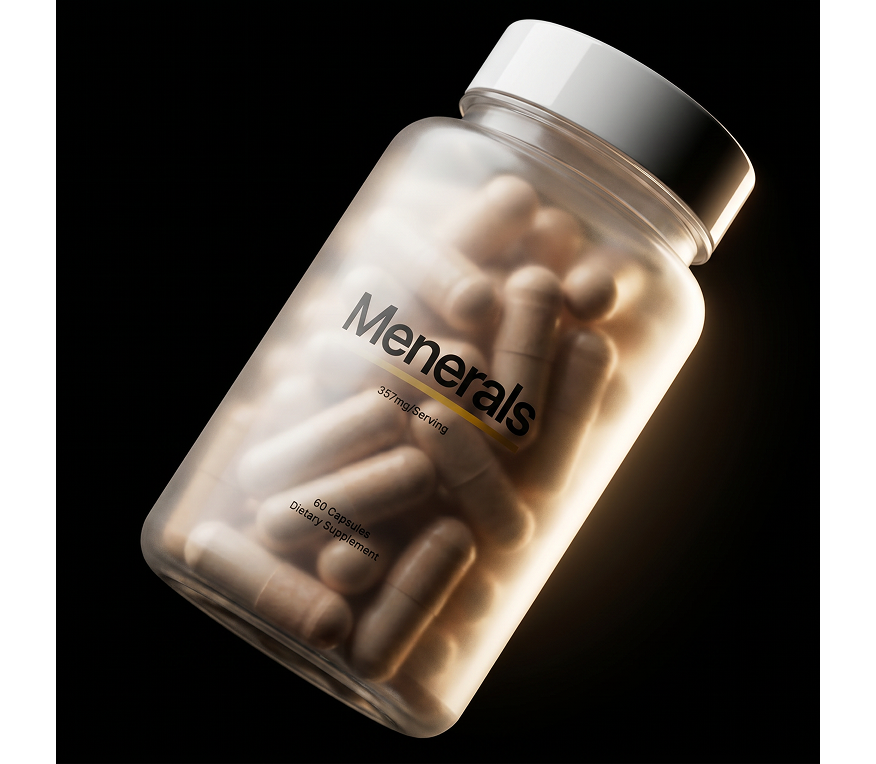 Menerals supplement bottle