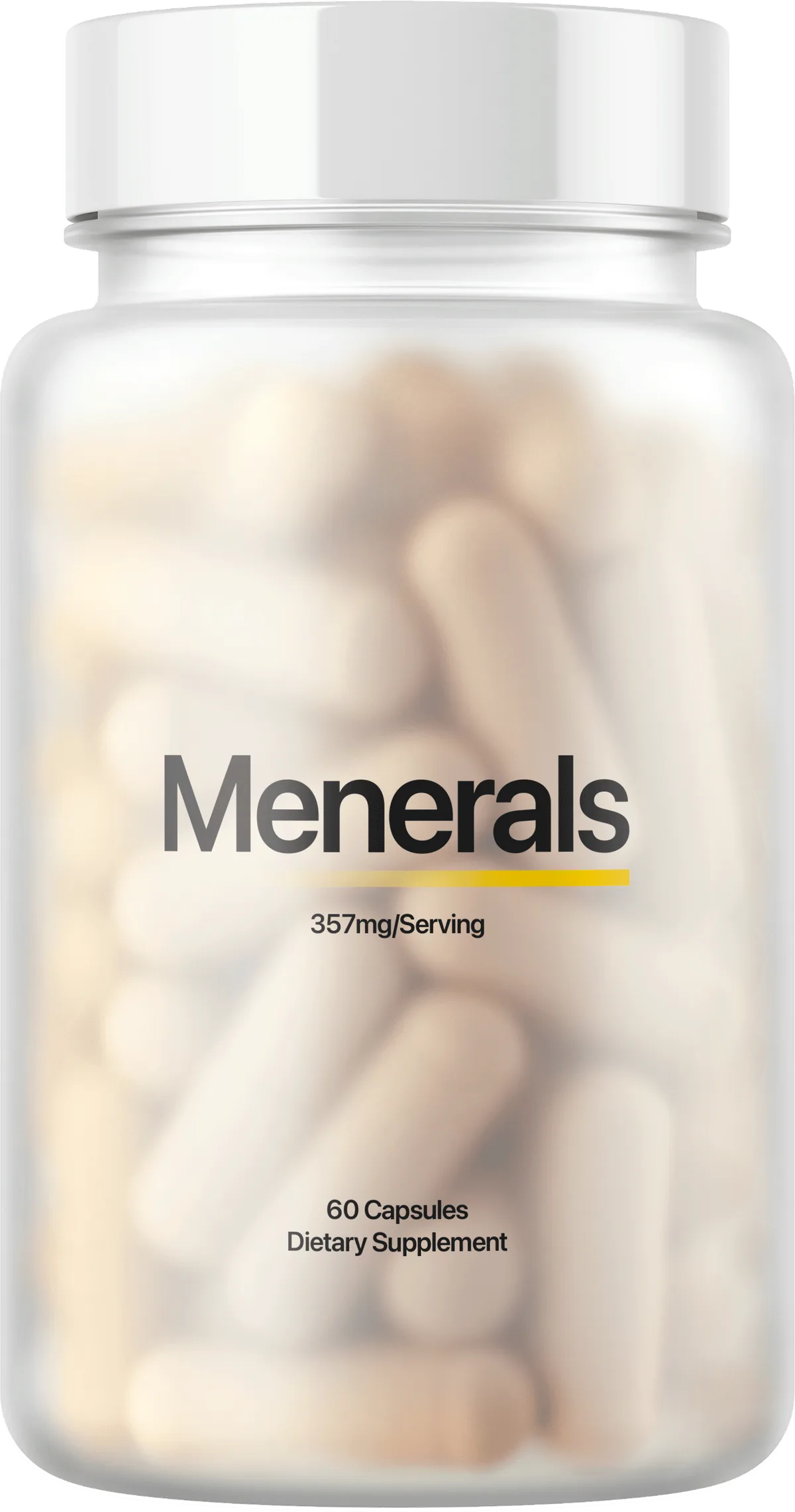 Front of a Menerals bottle